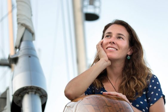 María Martínez en el Rainbow Warrior