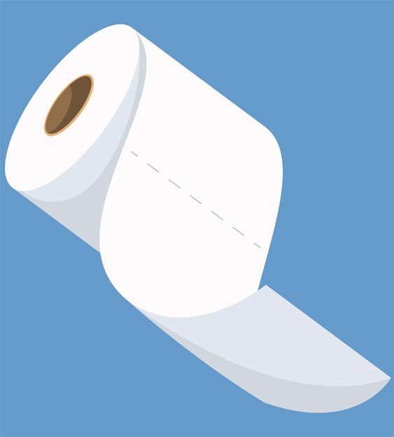 Ilustracion rollo de papel higiénico